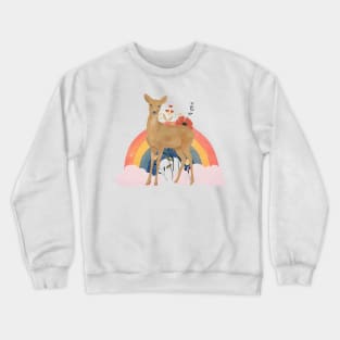 Vintage Floral Deer Crewneck Sweatshirt